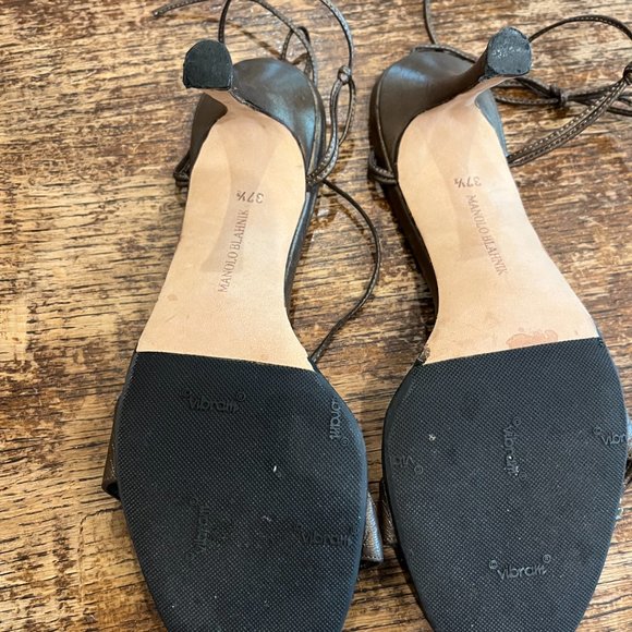 Manolo Blahnik jeweled ankle strap sandal size 37.5 - Picture 5 of 5